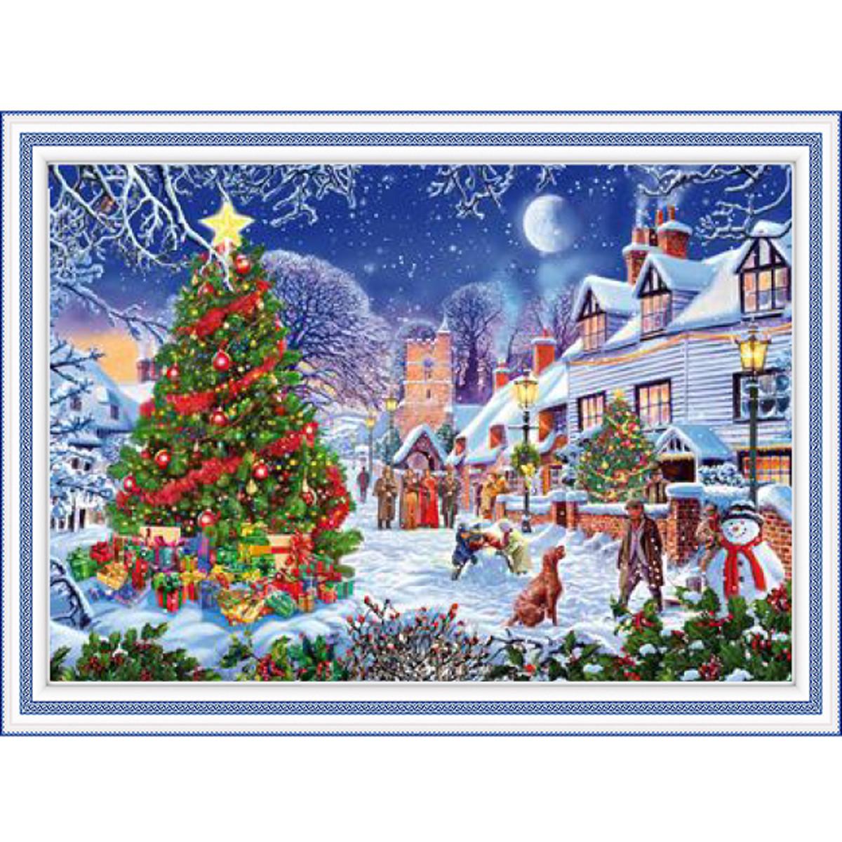 Алмазна мозаїка Santi Новорічна ніч 40х50 см на підрамнику (954134)