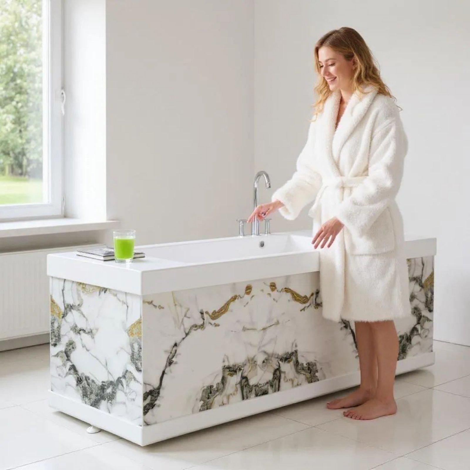 Панель под ванну Мрамор 2025 170 см Белый (2426) - фото 7 Панель под ванну Мрамор 2025 170 см Белый (2426) - фото 7