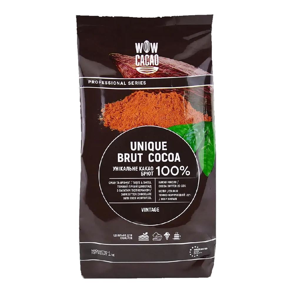 Какао-порошок алкализованный Wow Cacao 20/22 Unique Brut 1 кг (32520602)
