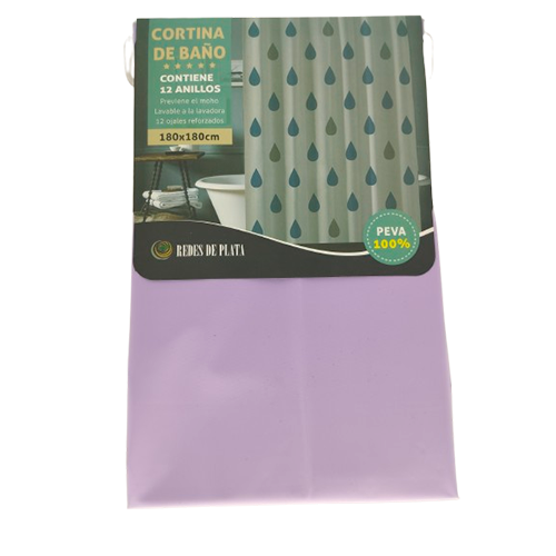 Штора у ванну Stenson R81774 PEVA 180x180 см Фіолетовий (29596736)