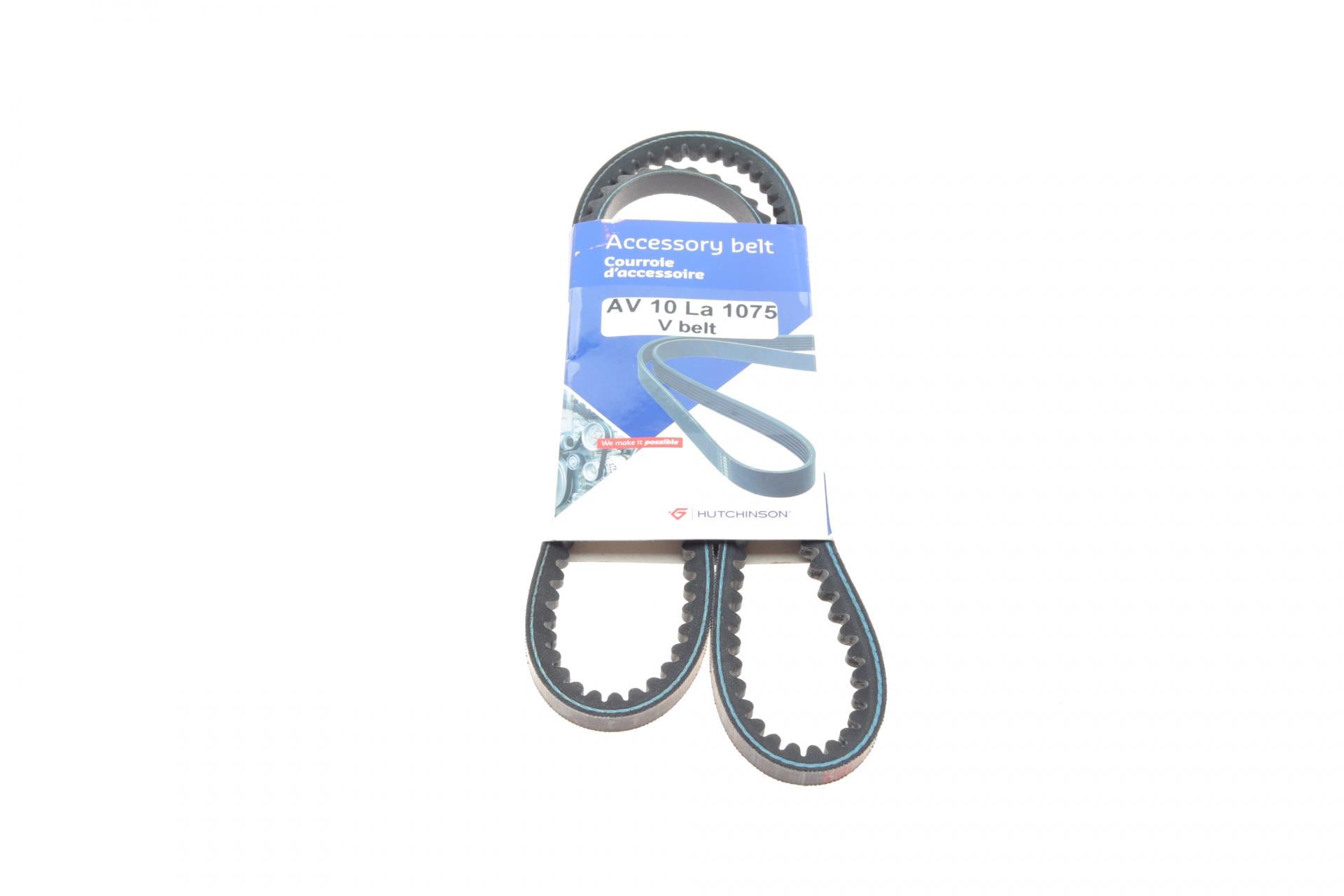 Ремень генератора HUTCHINSON VOLKSWAGEN T4 1.9/2.4D/2.5 79-92 10x1075 (AV 10 LA 1075)