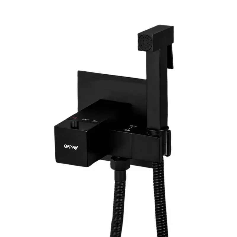 Гигиенический душ Gappo G7207-60 с термостатом Черный (G7207-60) Гигиенический душ Gappo G7207-60 с термостатом Черный (G7207-60)