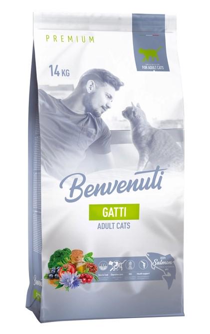 Корм Benvenuti Gatti со вкусом лосося для кошек 14 кг (27412) - фото 1