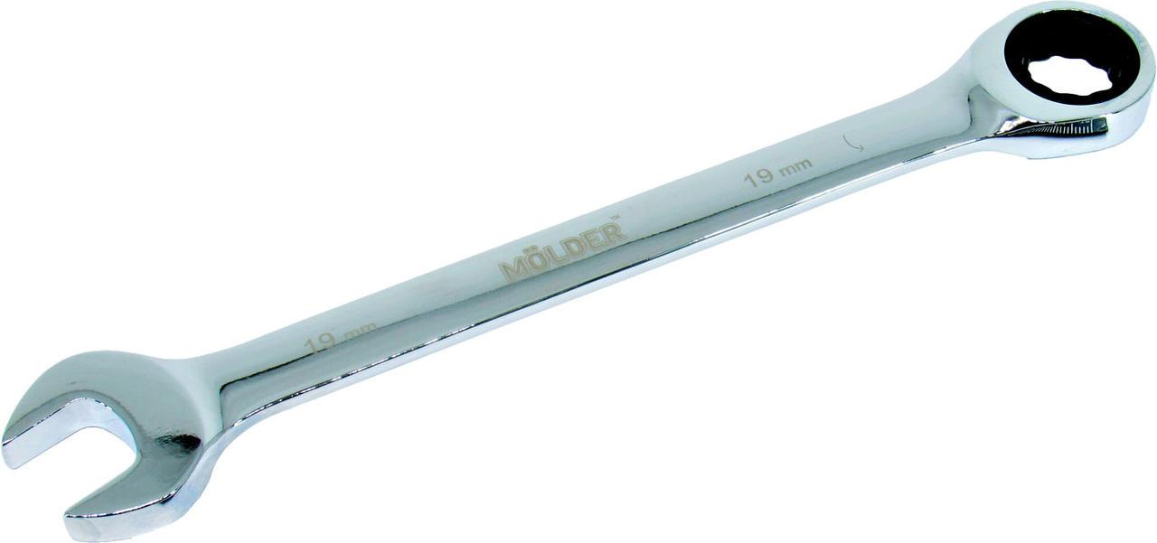 Ключ рожково-накидной Molder Tools с трещоточкой 19 мм (MT56019)