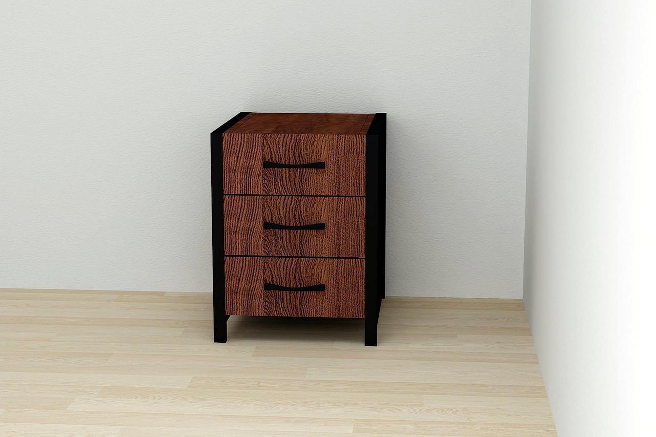 Тумба универсальная Ferrum-decor Вивьен 3 ДСП 16 мм 50x41x40 см Черный/Венге (FRD-106193) Тумба универсальная Ferrum-decor Вивьен 3 ДСП 16 мм 50x41x40 см Черный/Венге (FRD-106193)