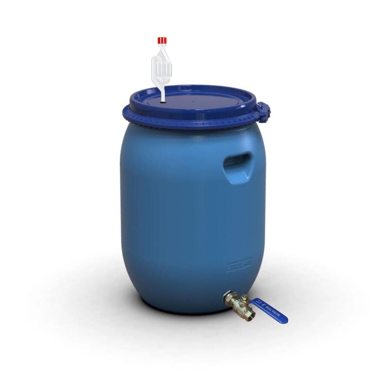 Бочка для брожения с винным клапаном S-образный и краном 1/2" из нержавеющей стали AISI 304 55 л (29653) - фото 1 Бочка для брожения с винным клапаном S-образный и краном 1/2" из нержавеющей стали AISI 304 55 л (29653) - фото 1