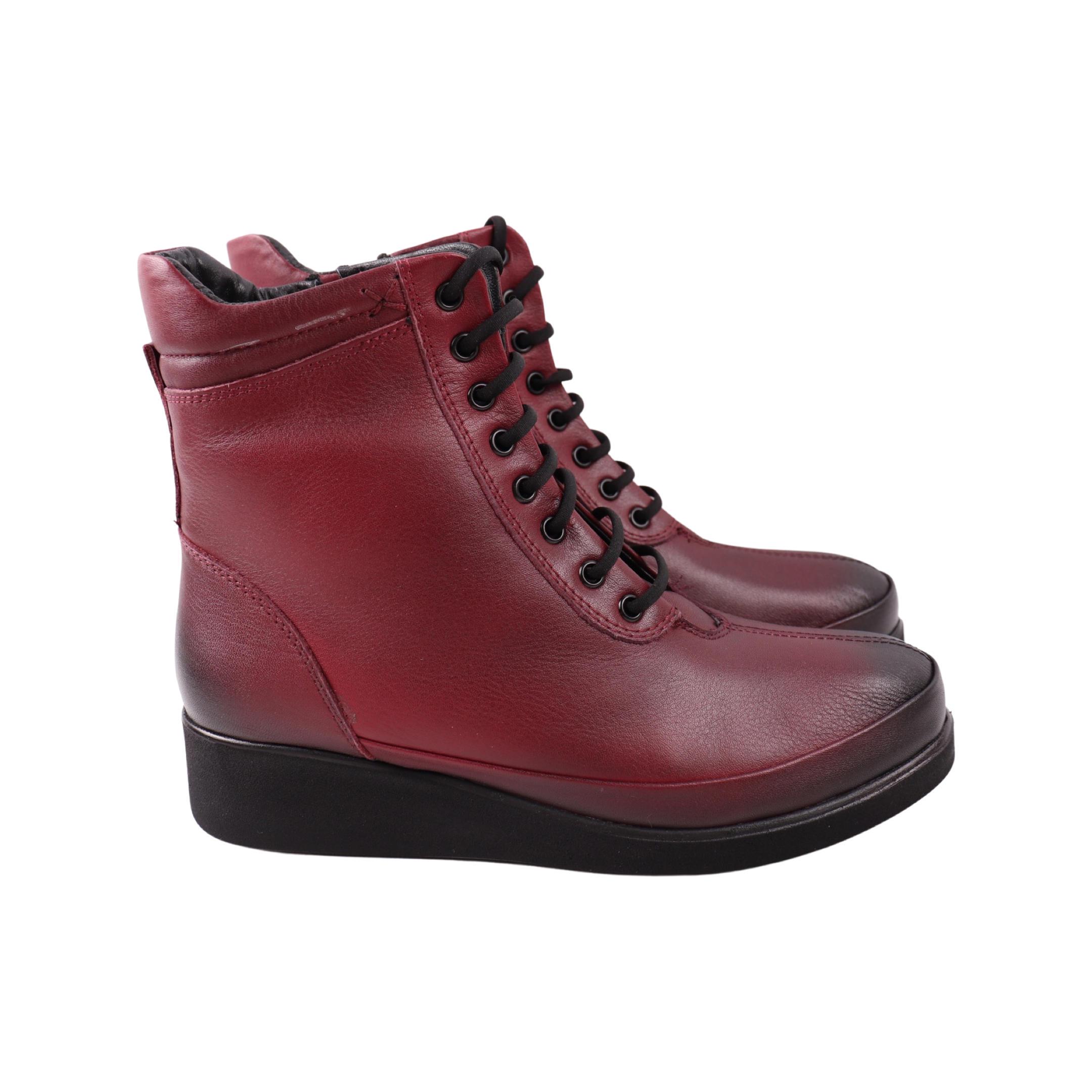 Ботинки женские Kesim натуральная кожа р. 40 Бордовый (186-24ZHC)