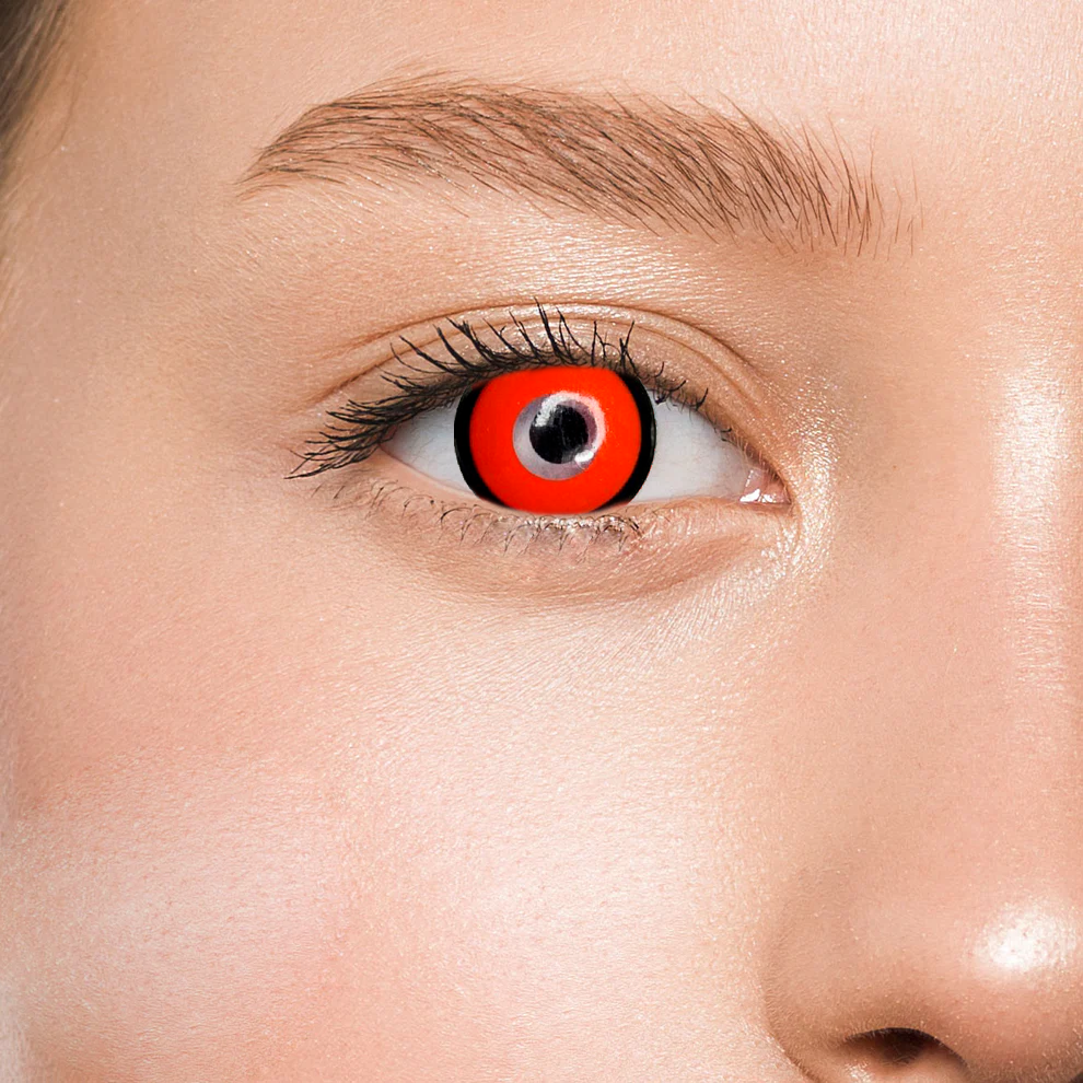 Контактные линзы красные Elite Lens Рэд ободок +0,00 14,5 мм 2 шт. Красный (25906676)