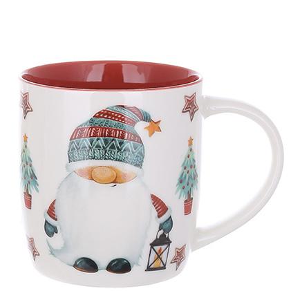 Кружка фарфоровая BonaDi Гномик с фонарем 350 мл (B04-014)