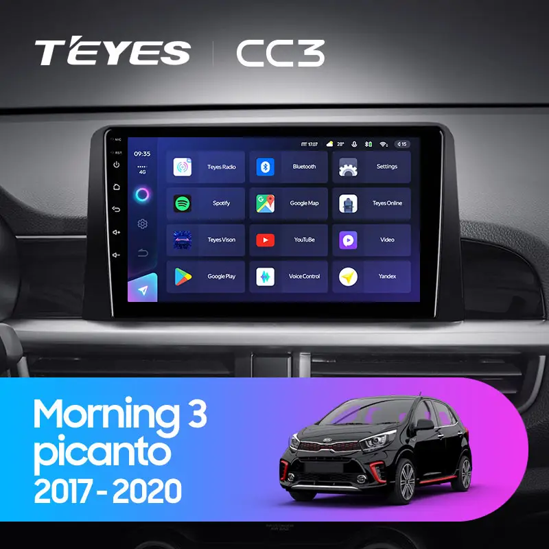 Автомагнітола штатна Teyes CC3 для Kia Morning 3 picanto 2017-2020 Android CC3 4/64G Wi-Fi/4G - фото 3