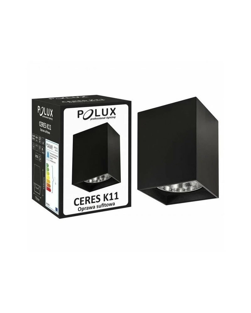 Точечный светильник Goldlux 307224 Ceres E27 1x60W IP20 BK (008558)