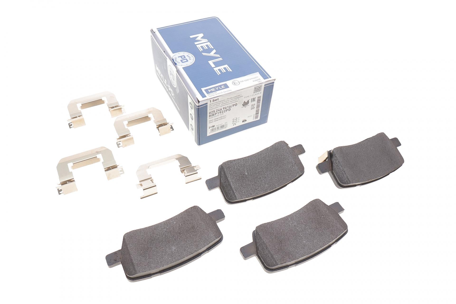 Колодки тормозные задние Meyle для Tesla Model S/Model X 13- (025 246 9616/PD)