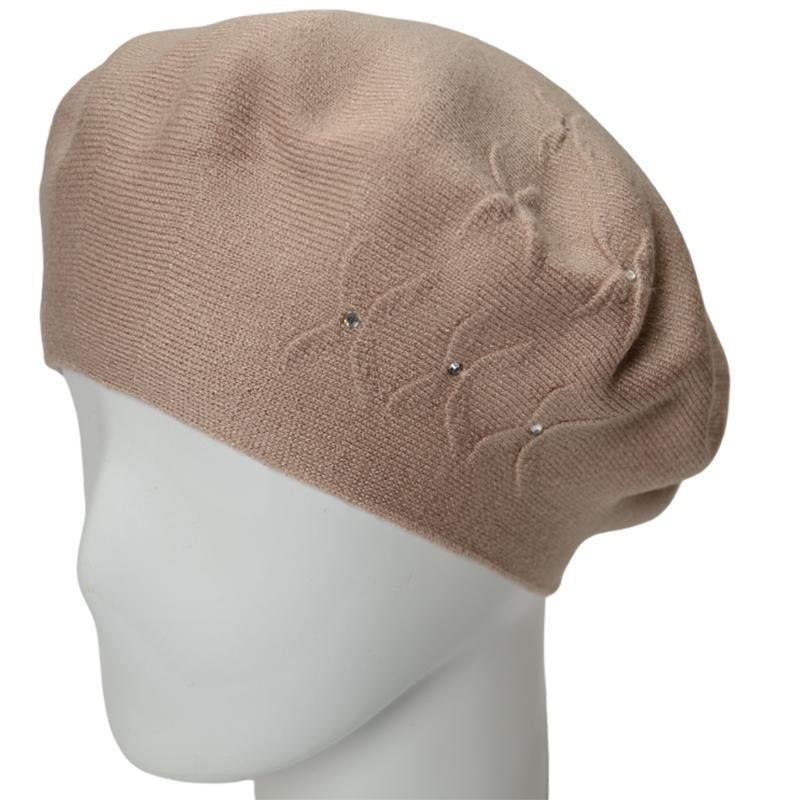 Берет жіночий з віскозної пряжі Novita Бінго L р. 57-58 Кава