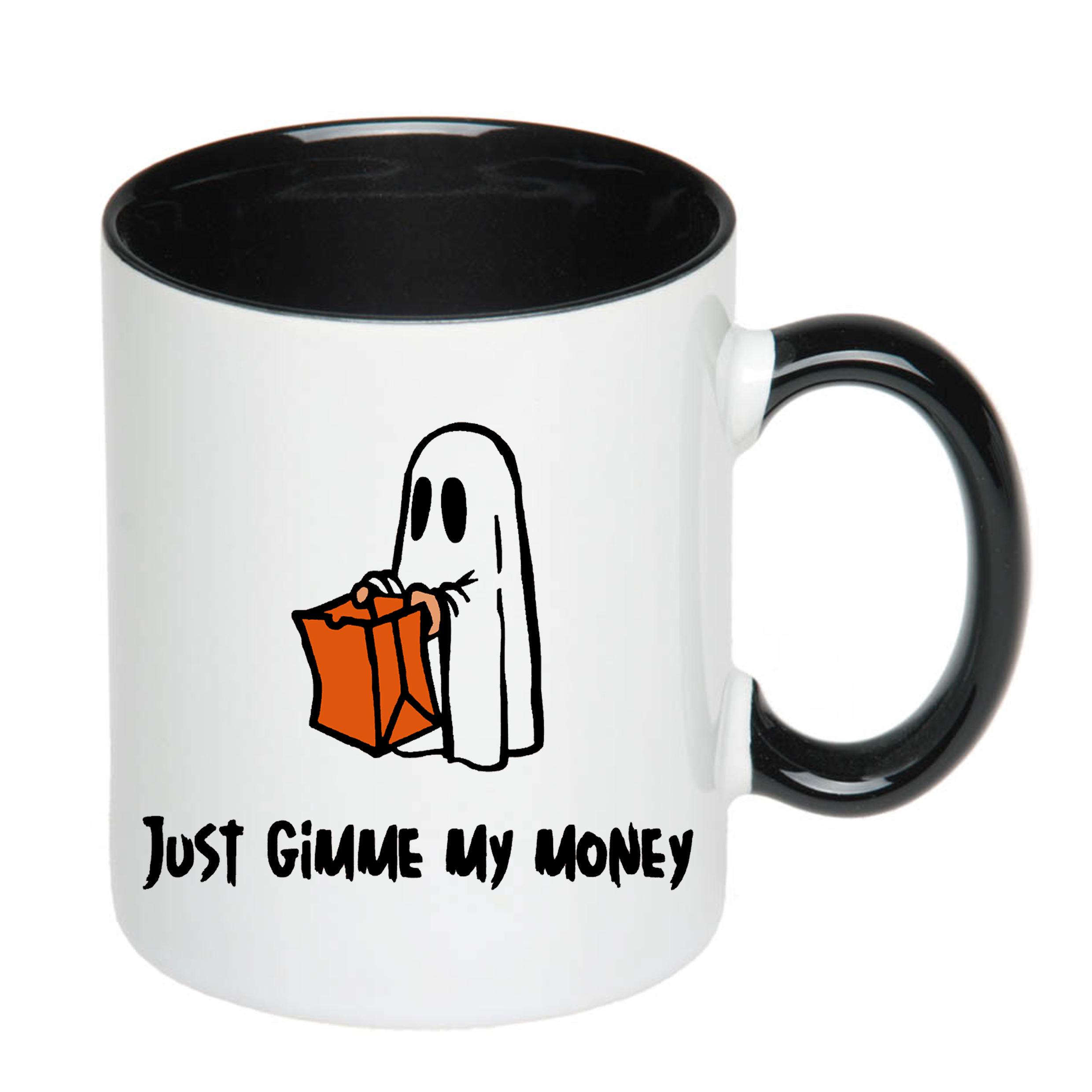 Чашка з друком Just gimme my money 330 мл Чорний (20969) - фото 2
