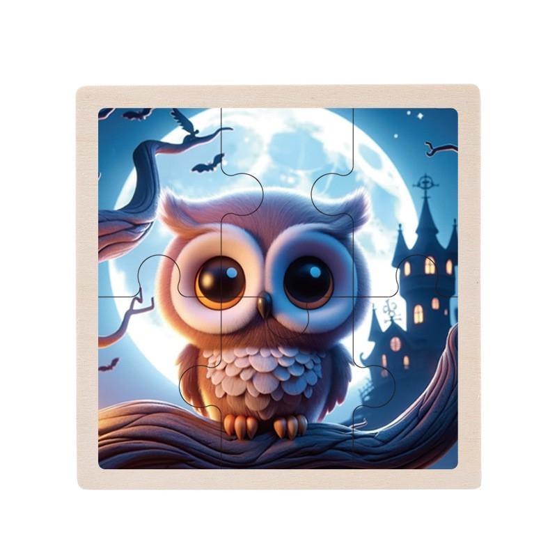 Пазл-вкладиш дерев'яний дитячий Сова MD 1509-10 6 ел. (RLT52727)