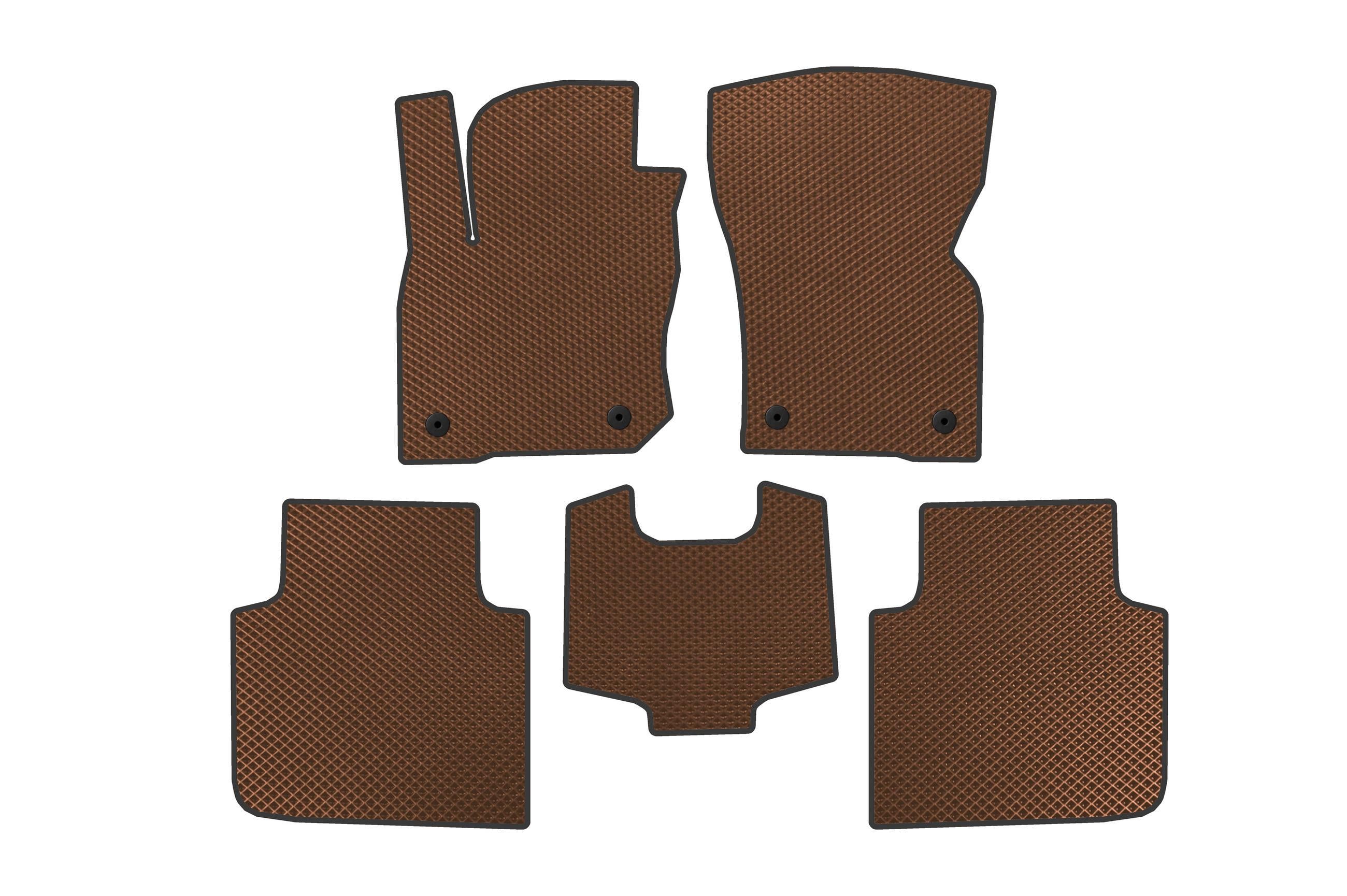 Коврики автомобильные Digital Designs EVA для Skoda Kodiaq 2023- гг. этилвинилацетат Коричневый (183592)