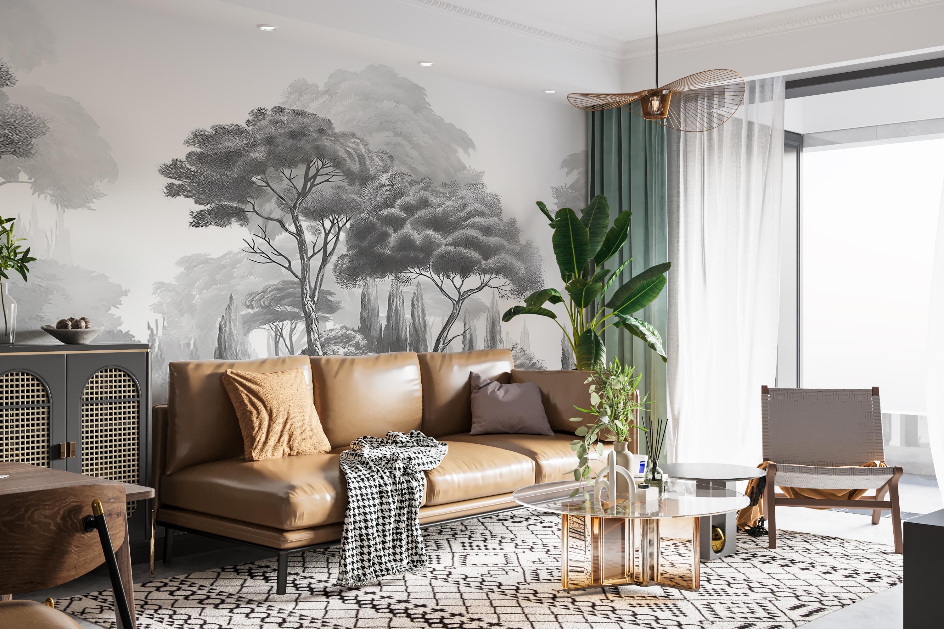 Фотообои флизелиновые Upstream винтажные Черно-белый лесной пейзаж с каменным мостиком 285х190 см (VINT-013/4) - фото 8 Фотообои флизелиновые Upstream винтажные Черно-белый лесной пейзаж с каменным мостиком 285х190 см (VINT-013/4) - фото 8