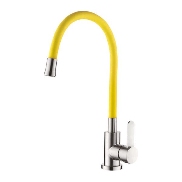 Смеситель для кухни Zerix LR74004-4 LL1477 с силиконовым изливом