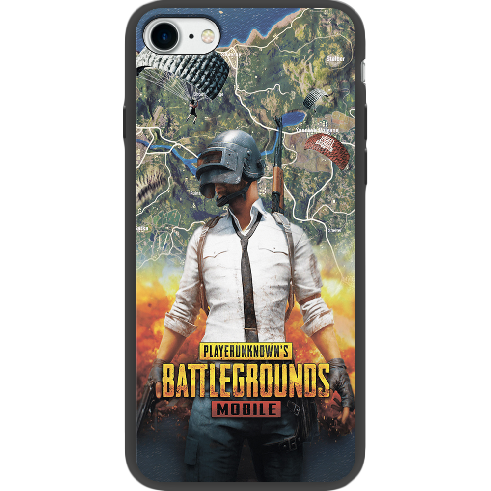 Чехол BoxFace Apple iPhone 7/8 SE  2020 PUBG Mobile Черный силикон (26205-up2309-35387)