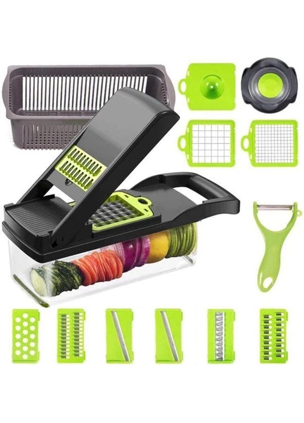 Овочерізка Veggie Slicer MAG-617 14в1 з контейнером Сірий (617U)
