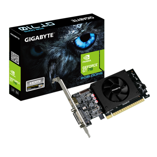 Відеокарта низькопрофільна Gigabyte GV-N710D5-2GL GT 710/2 Гб/GDDR5 з радіатором/кулером (563542) - фото 3