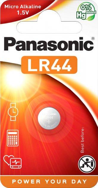 Батарейки Panasonic LR44 Alkaline 1 шт. (1896648679) - фото 1