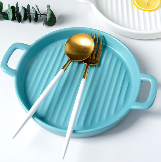 Блюдо з рифленим дном кругла 6738 22 см Блакитний (4356275) - фото 2 Блюдо з рифленим дном кругла 6738 22 см Блакитний (4356275) - фото 2