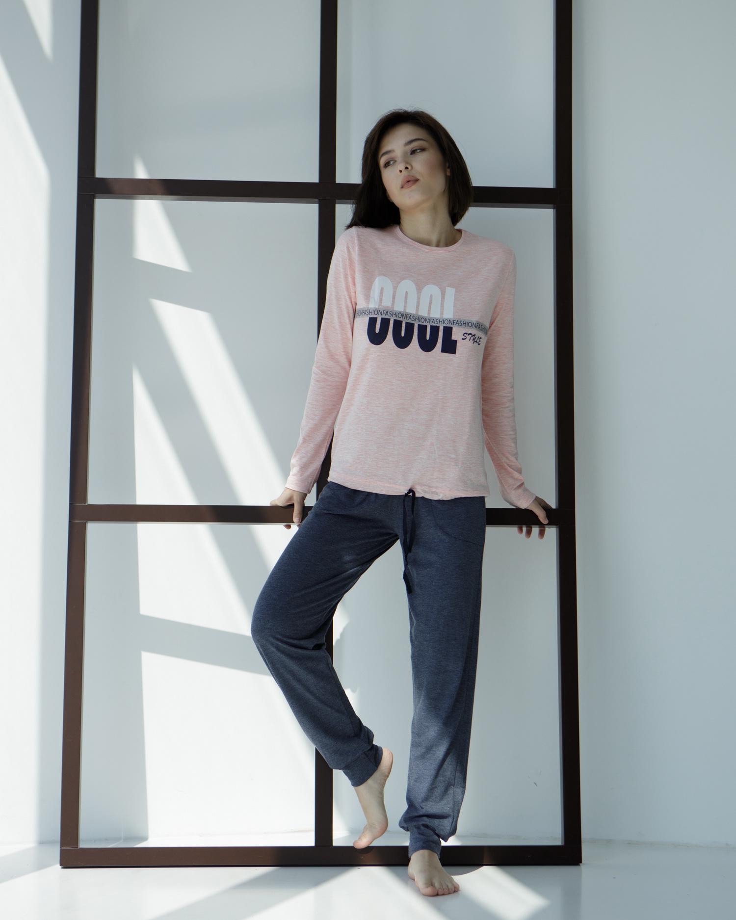 Піжама жіноча штани та кофта Cool XL Персиковий (99038) Піжама жіноча штани та кофта Cool XL Персиковий (99038)