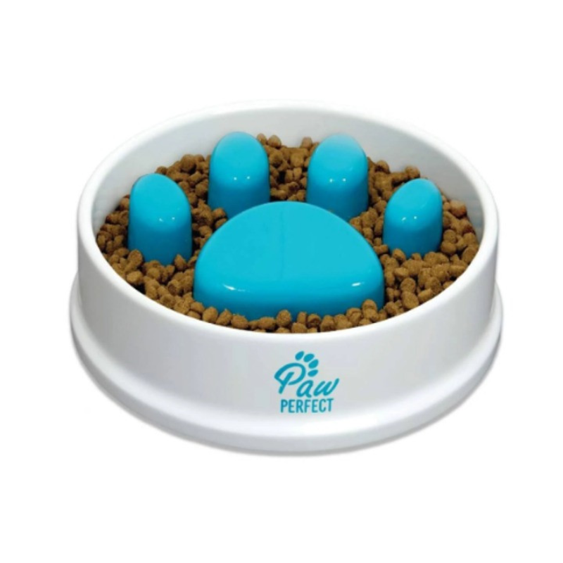 Кормушка Slow Feeder Bowl в форме лапки для кошек и собак с медленным кормлением пластиковая 450 мл (2763427437)