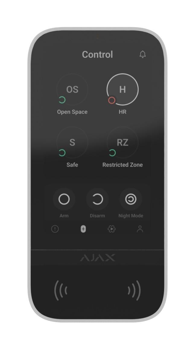 Клавиатура беспроводная с сенсорным экраном Ajax KeyPad TouchScreen White (17440) Клавиатура беспроводная с сенсорным экраном Ajax KeyPad TouchScreen White (17440)