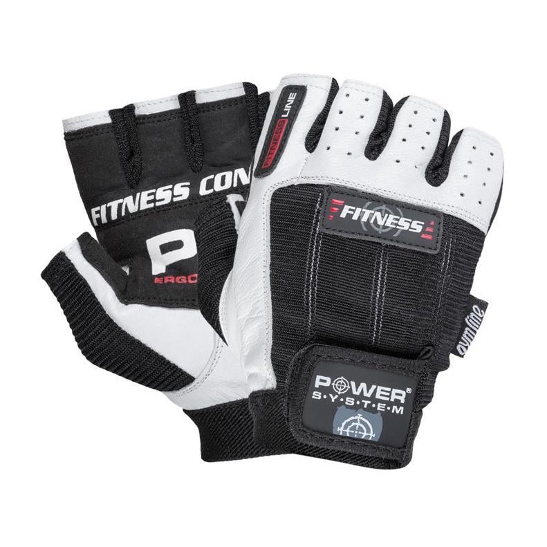 Рукавиці для тренувань Power System Fitness Gloves 2300WB S White-Black (20926-01) - фото 1