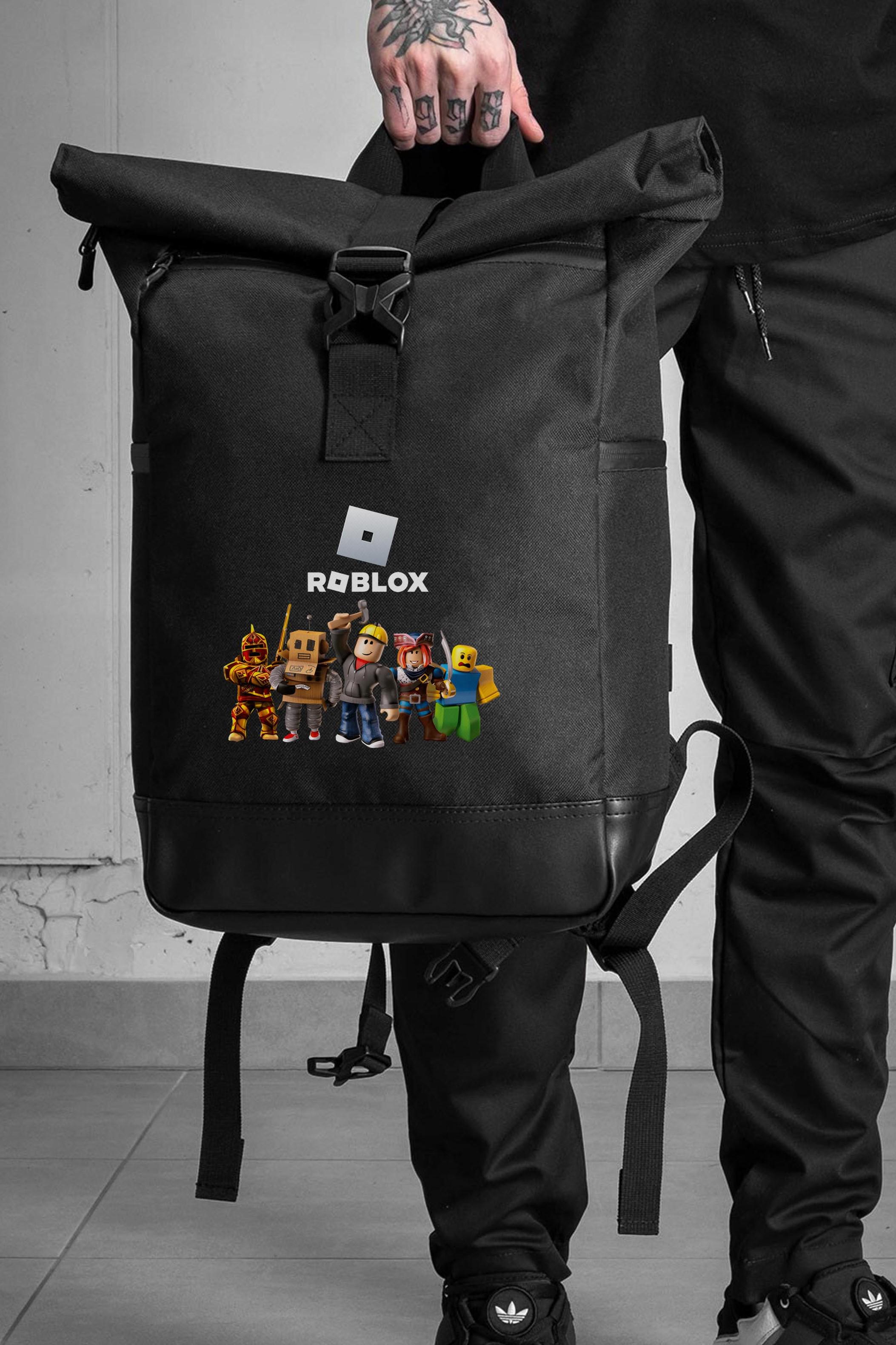 Роллтоп повседневный Without с принтом Роблокс Black (8055268)