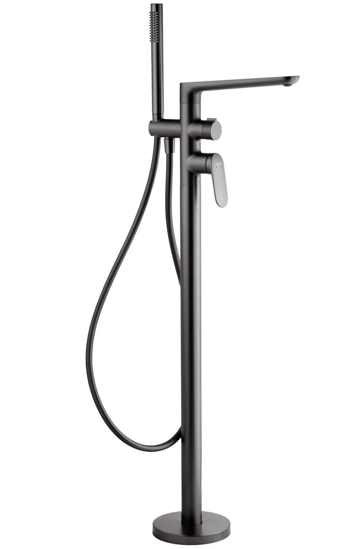 Змішувач для ванни підлоговий Kroner Element 211339-5301 латунний Графітовий (115752)