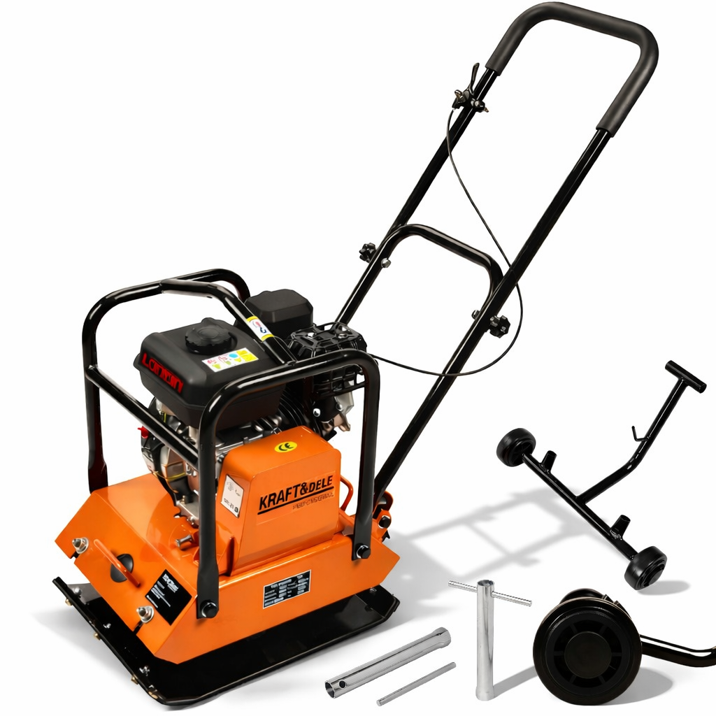 Виброплита бензиновая LONCIN 7HP KD1196 5 кН 28 см 4-тактная с колесами и резиновым ковриком