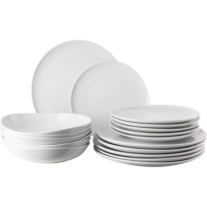 Набор тарелок Rosenthal Junto Weiss на 6 персон 18 пр. Набор тарелок Rosenthal Junto Weiss на 6 персон 18 пр.