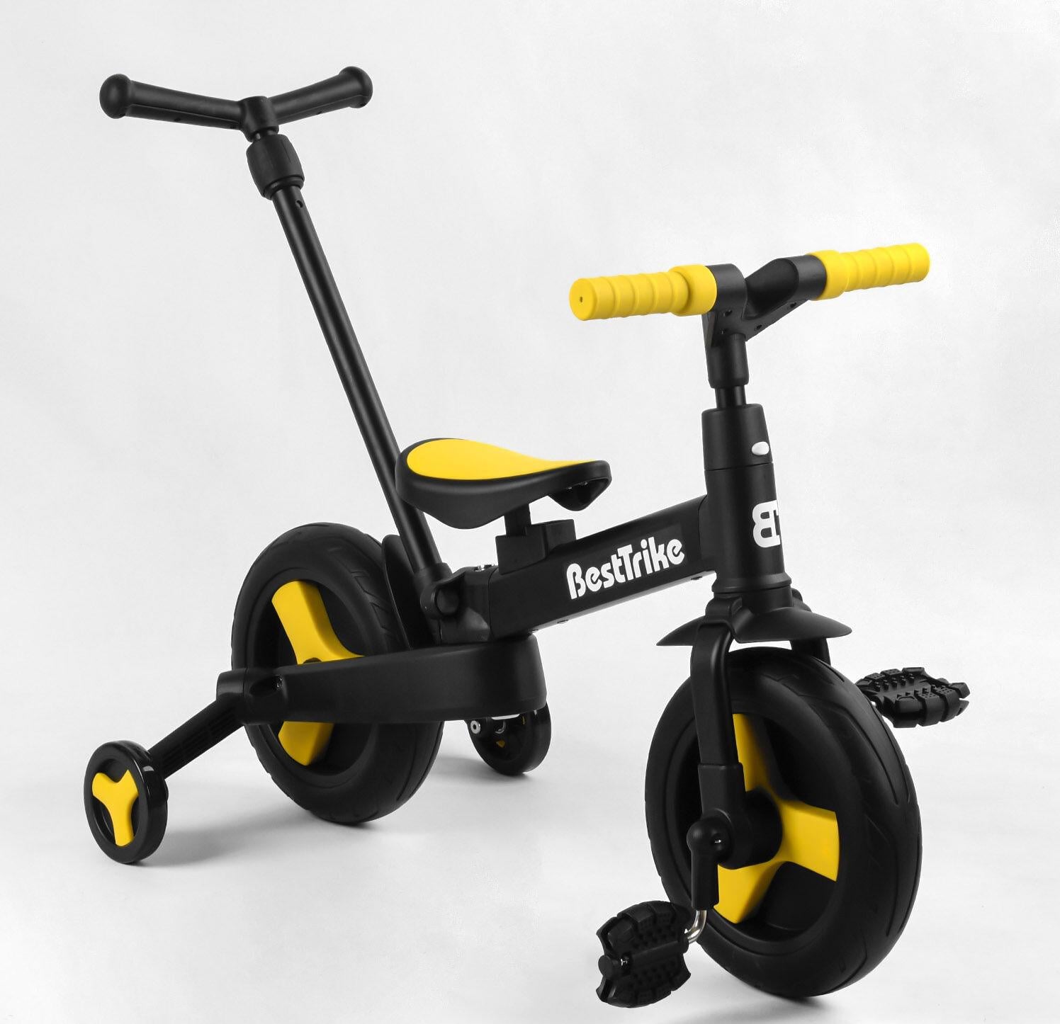 Велосипед-трансформер Best Trike 58195 Черный/Желтый