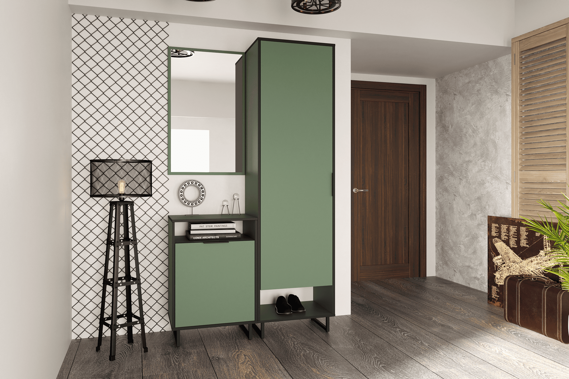 Зеркало Moreli для гостиной F-0002 550x900 Зеленый Дымчатый (F-0002-green)