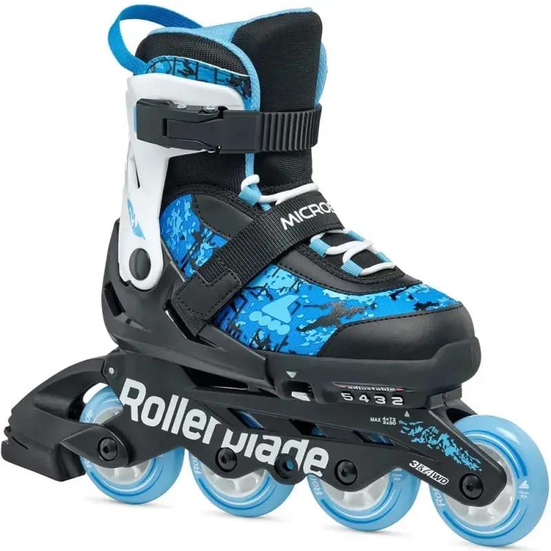 Ролики раздвижные Rollerblade Microblade SL black-sky blue Ролики раздвижные Rollerblade Microblade SL black-sky blue