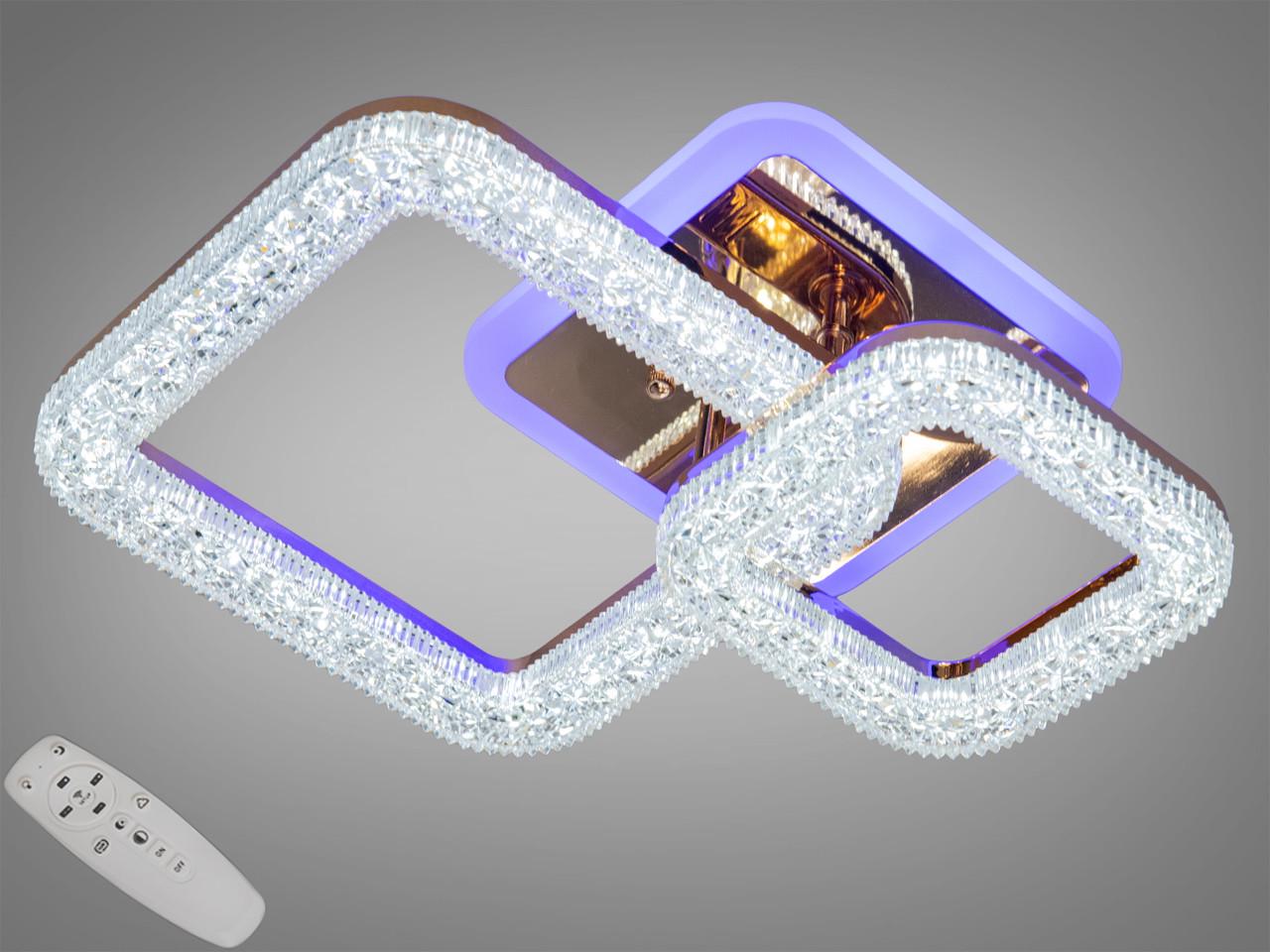 Люстра потолочная EcoLed светодиодная с диммером 70W 2205/2G LED 3color dimmer Золотой