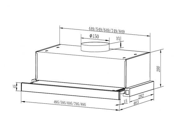 Вытяжка Faber TLSC X A60 2LS (305.0569.214) - фото 9