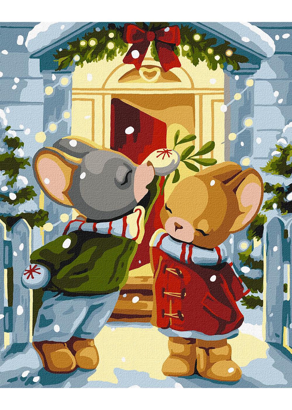 Картина по номерам Идейка Под омелой 40х50 см (KHO6552)