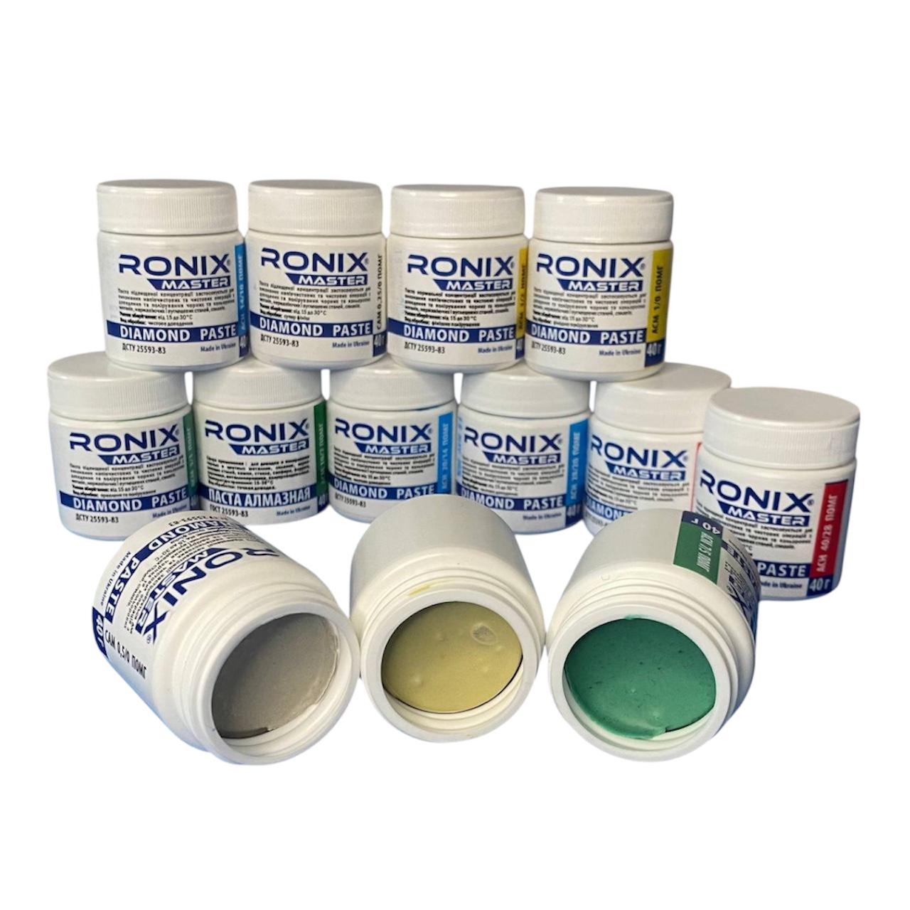 Набор алмазных паст RONIX master 13 шт. от 0,25/0 до 60/40 (RM-810) - фото 3