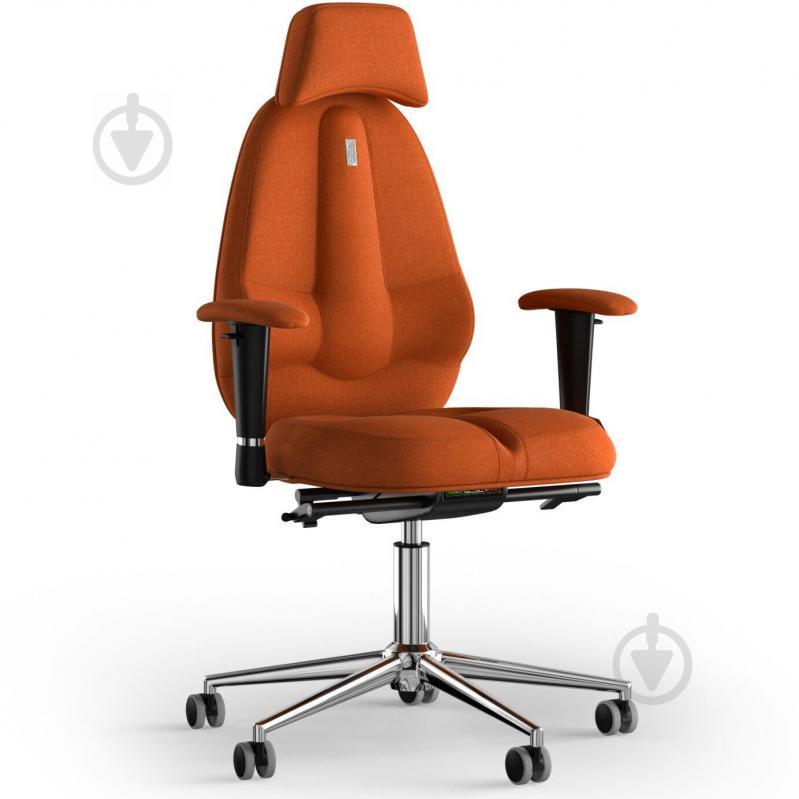Кресло KULIK SYSTEM CLASSIC Ткань с подголовником без строчки Оранжевый (12-901-BS-MC-0510)