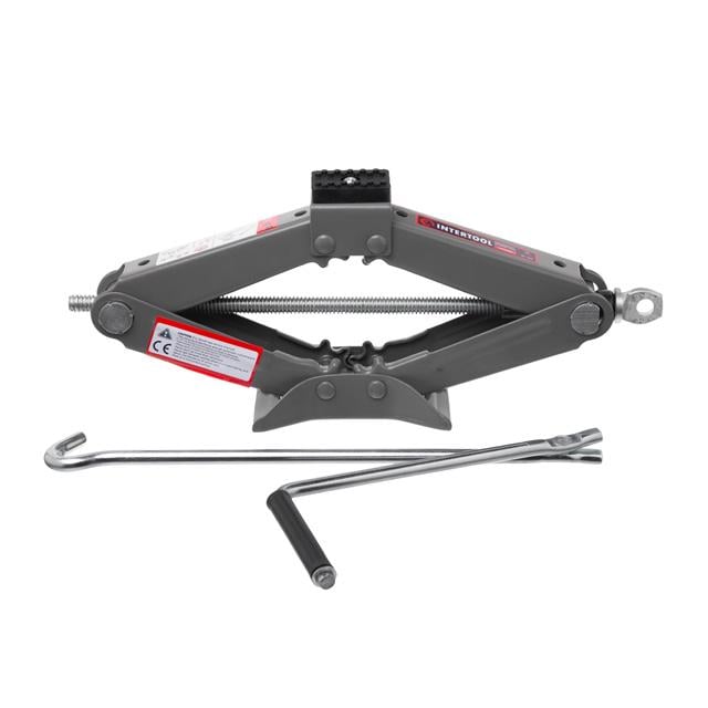 Домкрат механічний ромбоподібний Intertool 1 т гумовий упор (GT0180)
