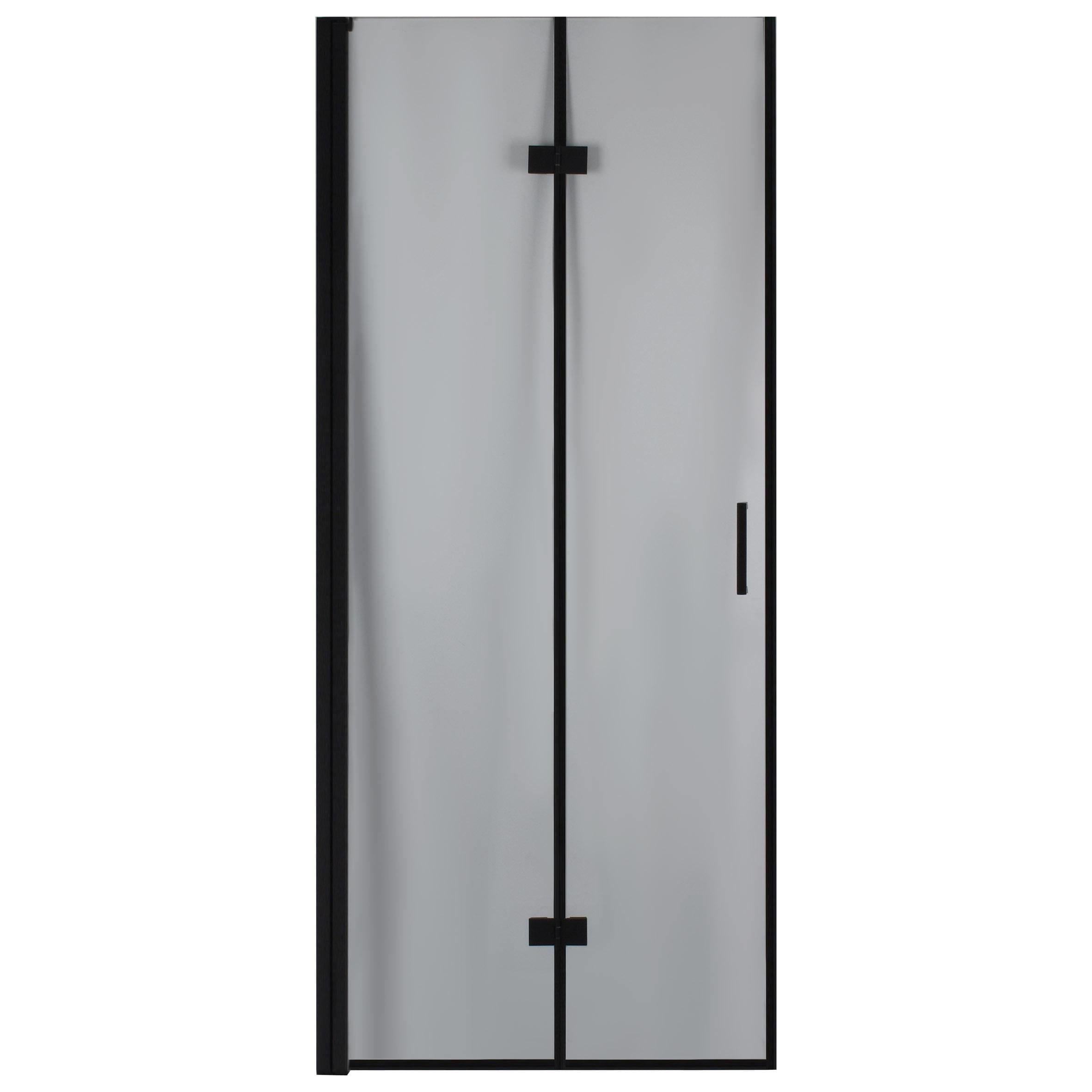 Душові двері Bravo POPRAD 80TB 80x185 см прозоре скло профіль Чорний (000031212)