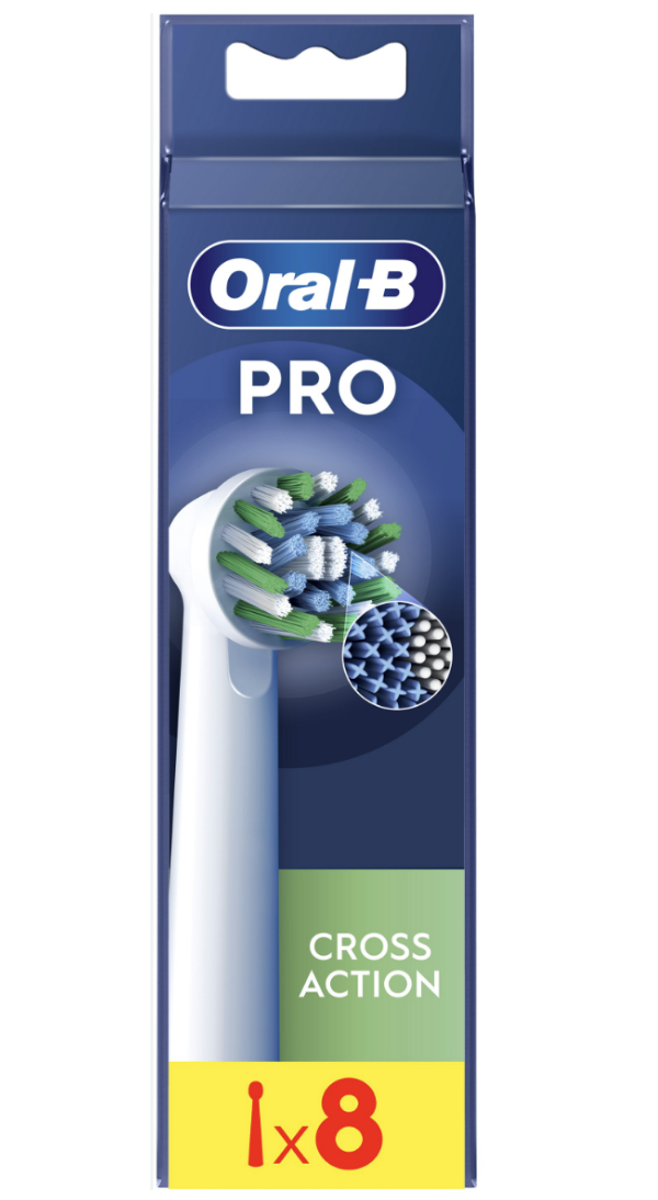 Насадка Oral-B Pro Cross Action для электрической зубной щетки 8 шт. White