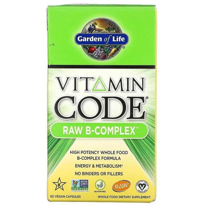 Комплекс вітамінів Garden of Life Raw B-Complex 60 веганських капс.