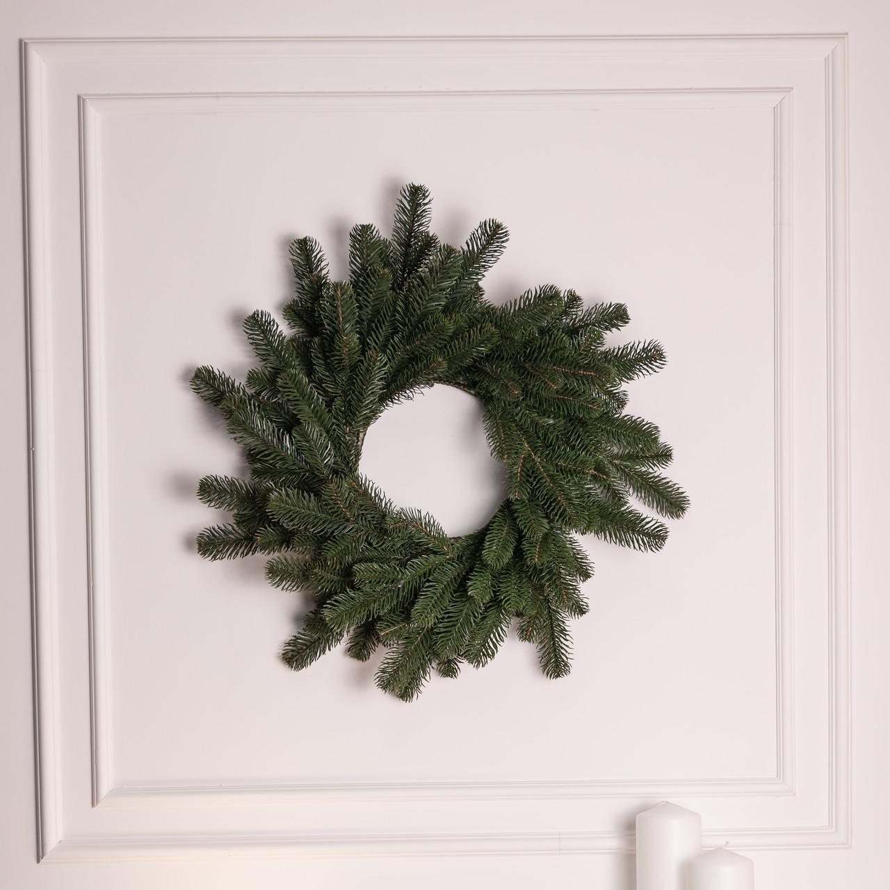 Вінок хвойний штучний Святковий литий Ø 60 см Зелений (TD-VINGR)