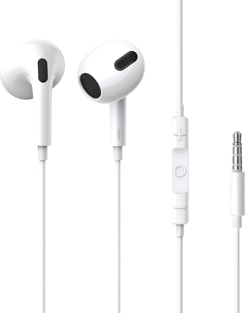 Навушники провідні BASEUS Encok H17 Lateral in-ear Wired Earphone jack 3,5 мм Білий (20757491) - фото 1