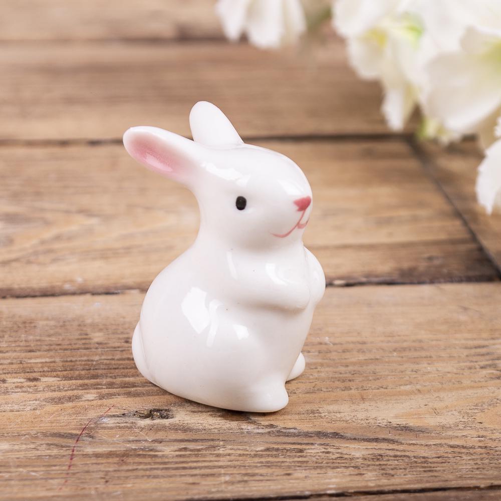 Статуетка Зайчик з рожевими вушками (5382)